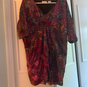 Anthropologie Colorful Print 3/4 sleeve dress